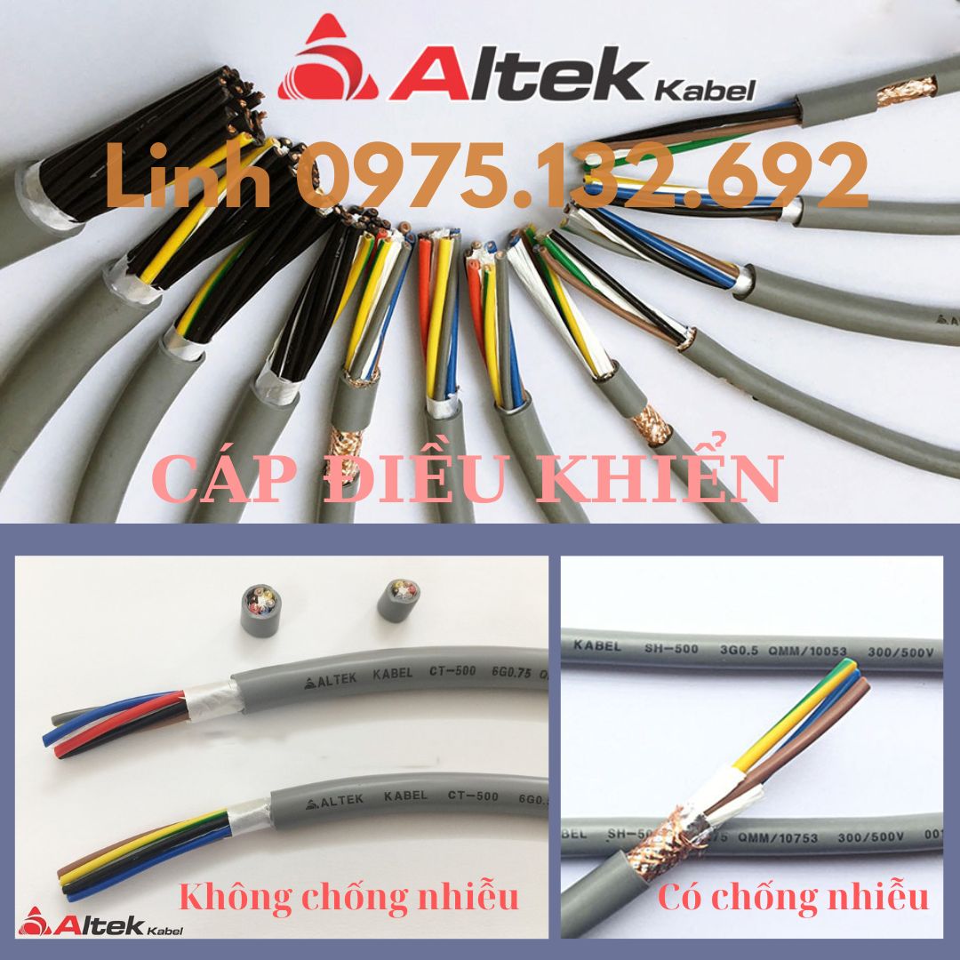 Dây cáp điều khiển Altek Kabel - Tiêu chuẩn Châu Âu - đầy đủ các mã